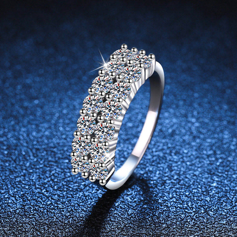 1.4 Karat Moissanite Ring – S925 Sterling Silver Elegant Women's Jewelry