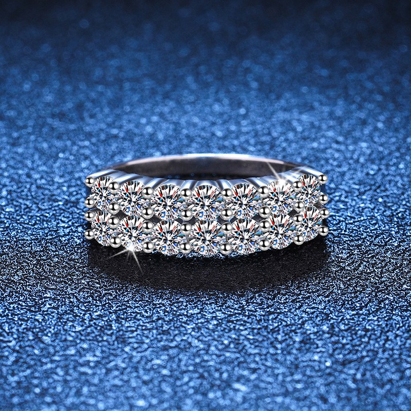 1.4 Karat Moissanite Ring – S925 Sterling Silver Elegant Women's Jewelry
