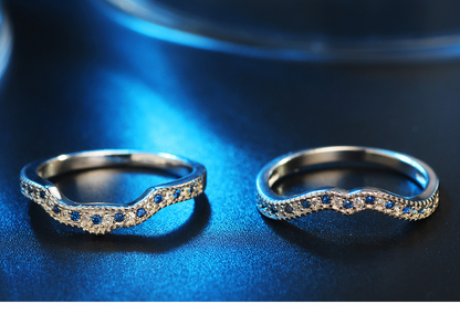 Geometric Love Ring – Micro-Inlaid Zircon Statement Jewelry