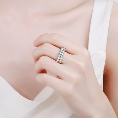 1.4 Karat Moissanite Ring – S925 Sterling Silver Elegant Women's Jewelry