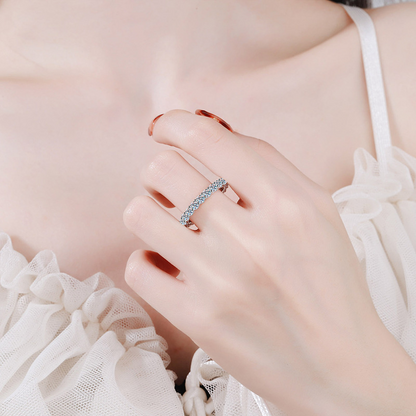 22K Gold-Plated Moissanite Wave Ring – Elegant Sterling Silver Jewelry