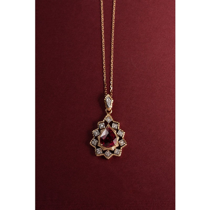 S925 Sterling Silver 18K Gold-Plated Water Drop Pendant Necklace