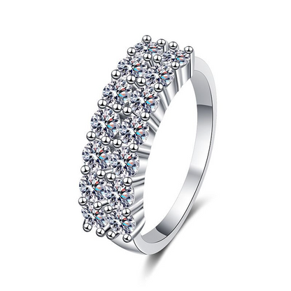 1.4 Karat Moissanite Ring – S925 Sterling Silver Elegant Women's Jewelry