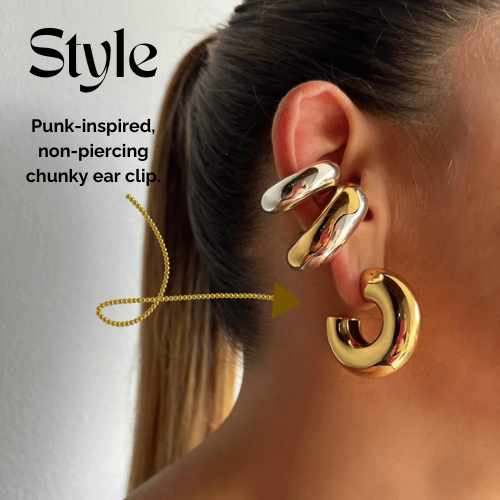 Chunky Gold Ear Cuff Jewelry