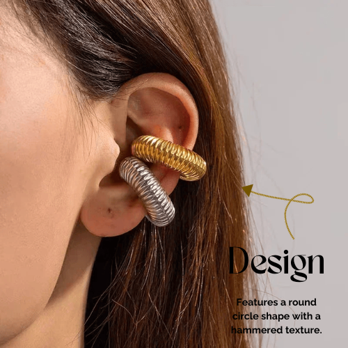 Chunky Gold Ear Cuff Jewelry