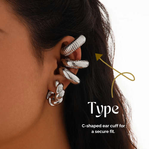 Chunky Gold Ear Cuff Jewelry