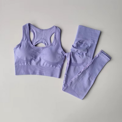 Sports Bra Women's Set – Professional Fitness Tank Top & Leggings Yoga Suit