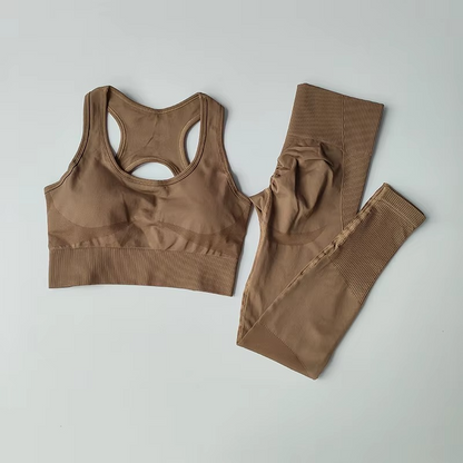 Sports Bra Women's Set – Professional Fitness Tank Top & Leggings Yoga Suit