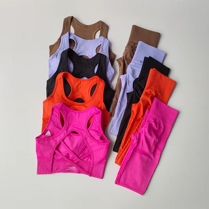 Sports Bra Women's Set – Professional Fitness Tank Top & Leggings Yoga Suit